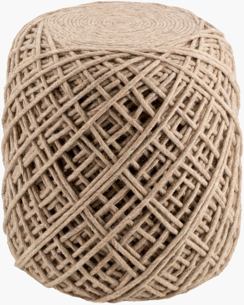 Xena Pouf, Ottoman by Surya, 16" width x 18" height