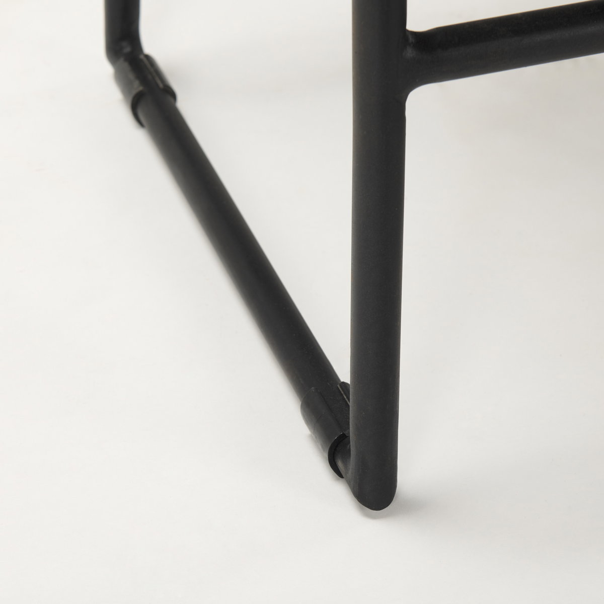 Givens Low Back 26in Seat Counter Stool | Black Wood with Black Metal, Counter & Bar Stool by Mercana, 14.1" length x 15.8" width x 26" height View 12