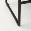 Givens Low Back 26in Seat Counter Stool | Black Wood with Black Metal, Counter & Bar Stool by Mercana, 14.1" length x 15.8" width x 26" height thumbnail 12