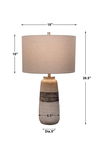 Comanche White Crackle Table Lamp thumbnail 2