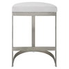 Ivanna Backless Silver Counter Stool, Counter & Bar Stool by Uttermost, 18" width x 26" height x 14.5" depth thumbnail 4