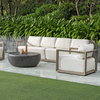 Remsen Outdoor Gray Sofa, Outdoor Sofa by Uttermost, 8'11" width x 2'8" height x 2'11.25" depth thumbnail 7