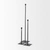 Porter  Small Black Iron Candle Holder, Candles & Candle Holder by Mercana, 4.5" length x 4.5" width x 12" height thumbnail 11