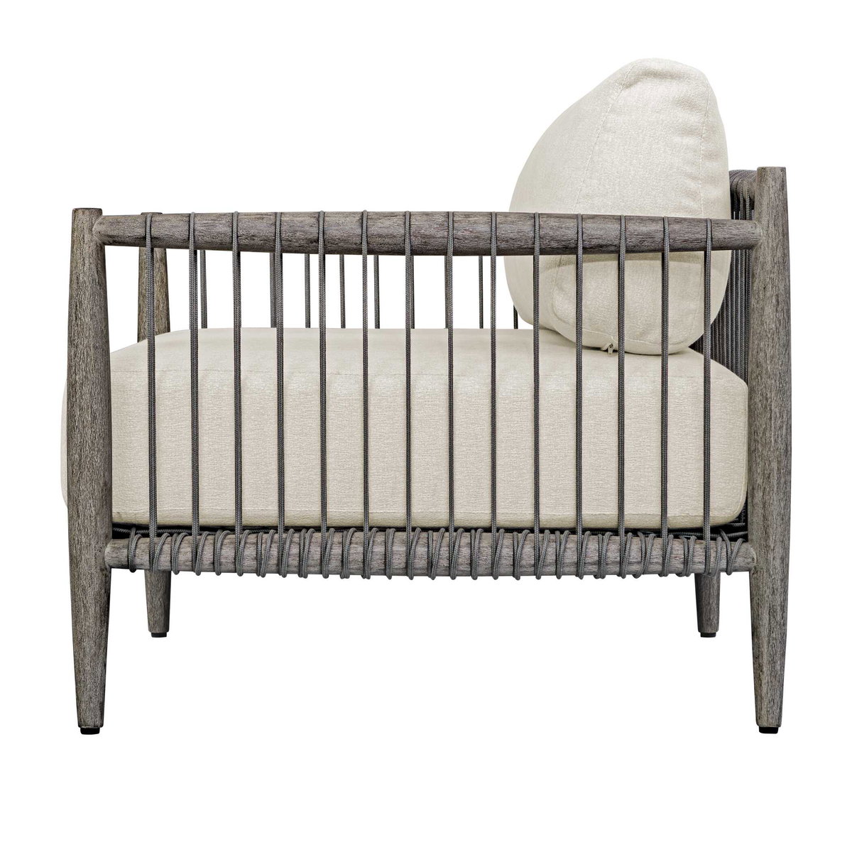 Borneo White Outdoor Lounge Chair, Outdoor Accent Chair by Uttermost, 2'8" width x 2'5" height x 2'8" depth View 9