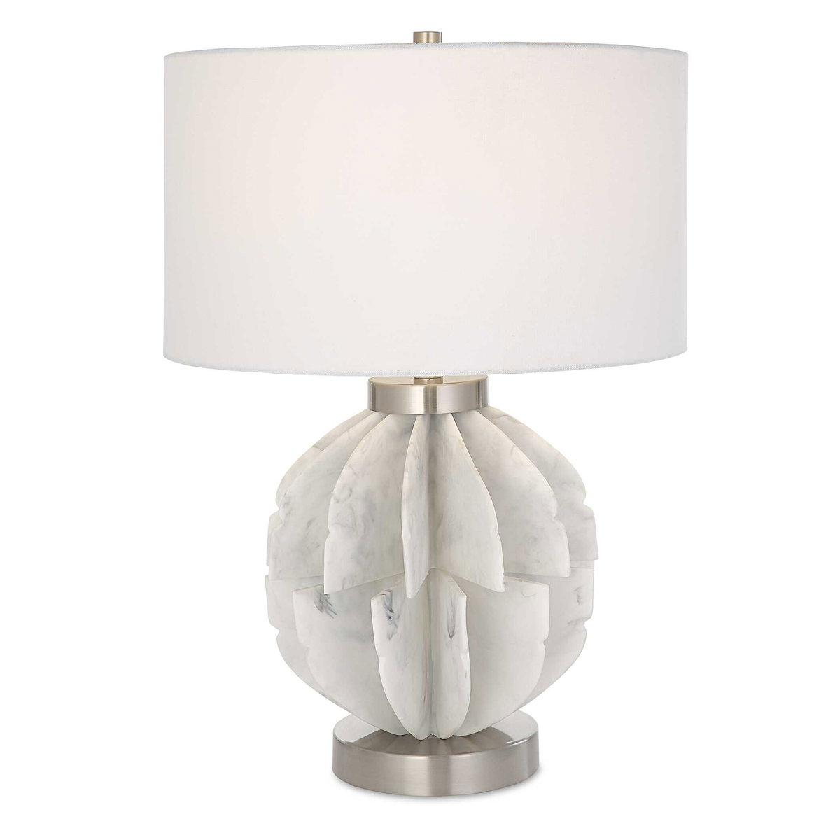 Repetition White Marble Table Lamp, by Uttermost, 17" width x 24.5" height x 17" depth View 1