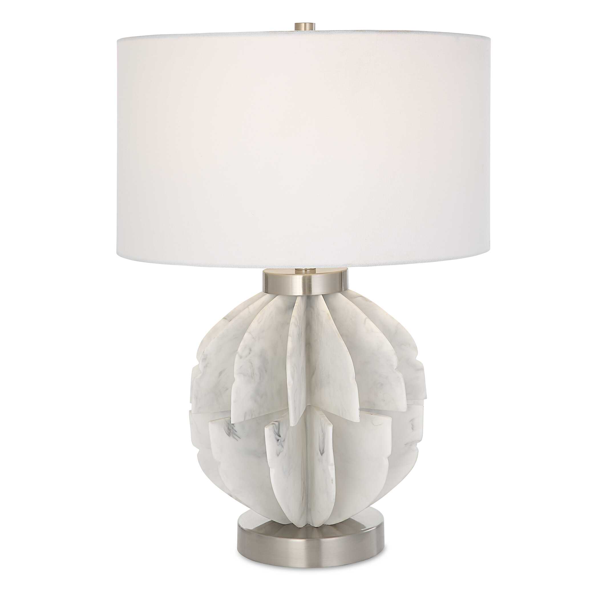 Repetition White Marble Table Lamp large image 
