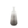Toru Medium White with Grey Ombre Metal Vase, by Mercana, 7.87" length x 7.87" width x 19.88" height thumbnail 1