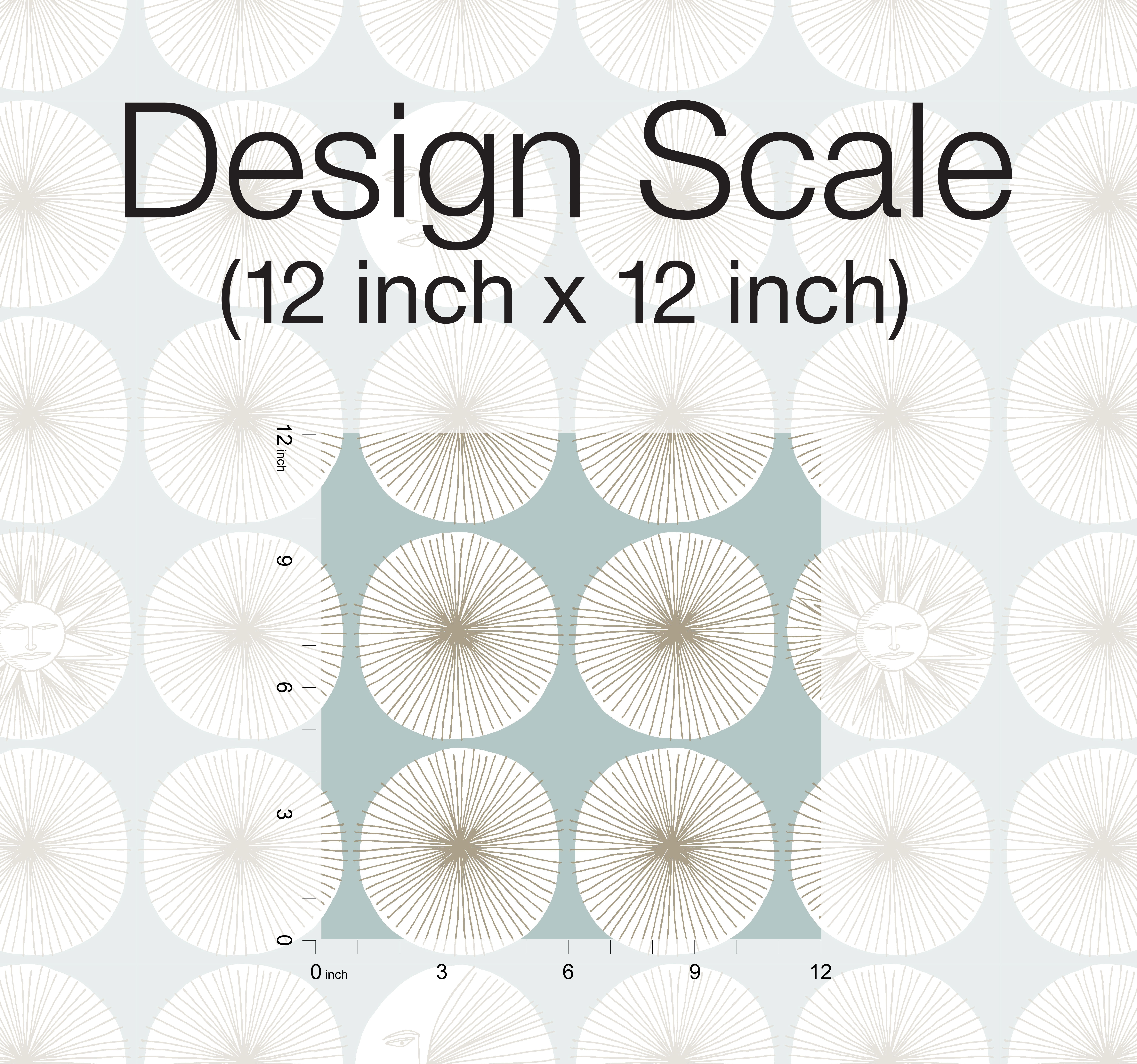 Soho Starburst Light Blue Peel & Stick Wallpaper large image 