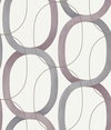 Interlock Plum Wallpaper, by York Wall, 33' length x 1'8.5" width x 0.02" depth thumbnail