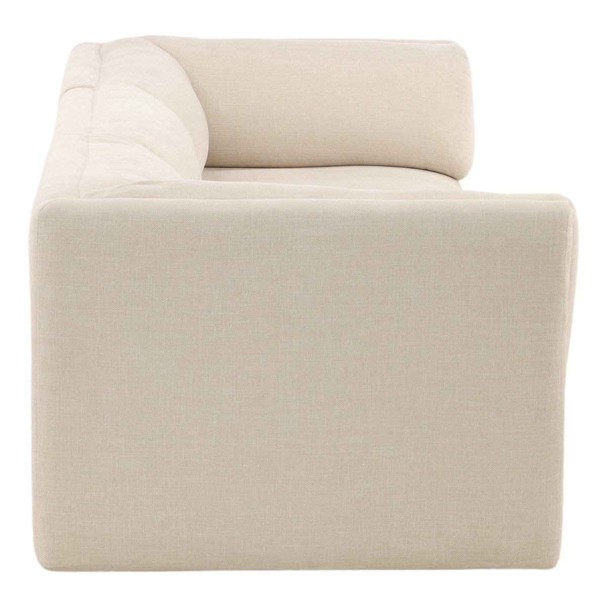 Magda Sofa Oatmeal C0, Sofas & Sectional by Dovetail, 113.5" width x 29.43" height x 40.5" depth View 3