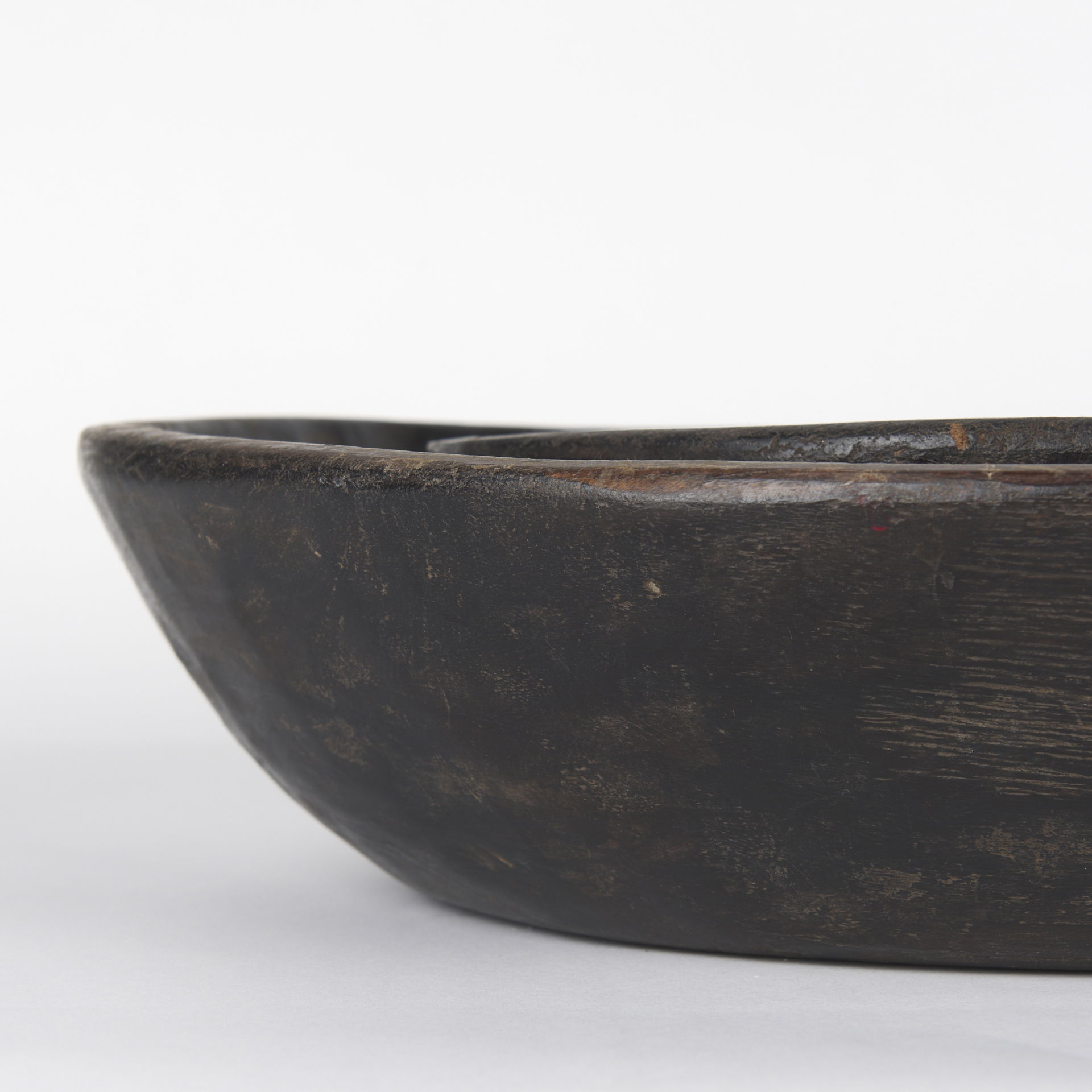 Nikita Set of 2 Large Black-Brown Reclaimed Wood Bowls, Decorative Bowl by Mercana, 17.25" length x 18.25" width x 4.5" height View 7