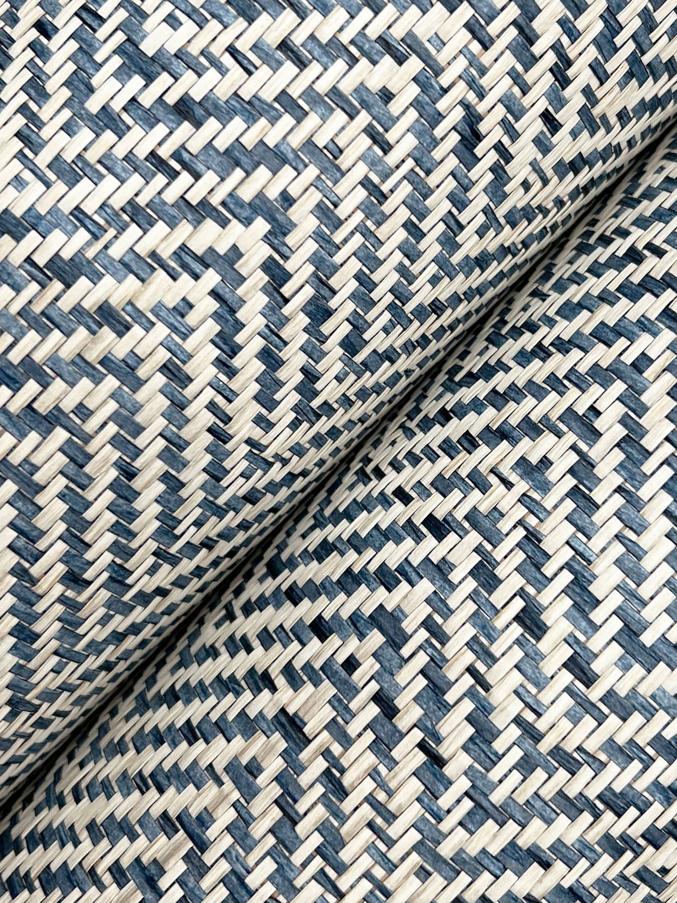 Tailored Weave Blue Wallpaper large image 