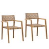 Chairs  Deeta Outdoor Dining Chair Set of 2 Brown thumbnail 0