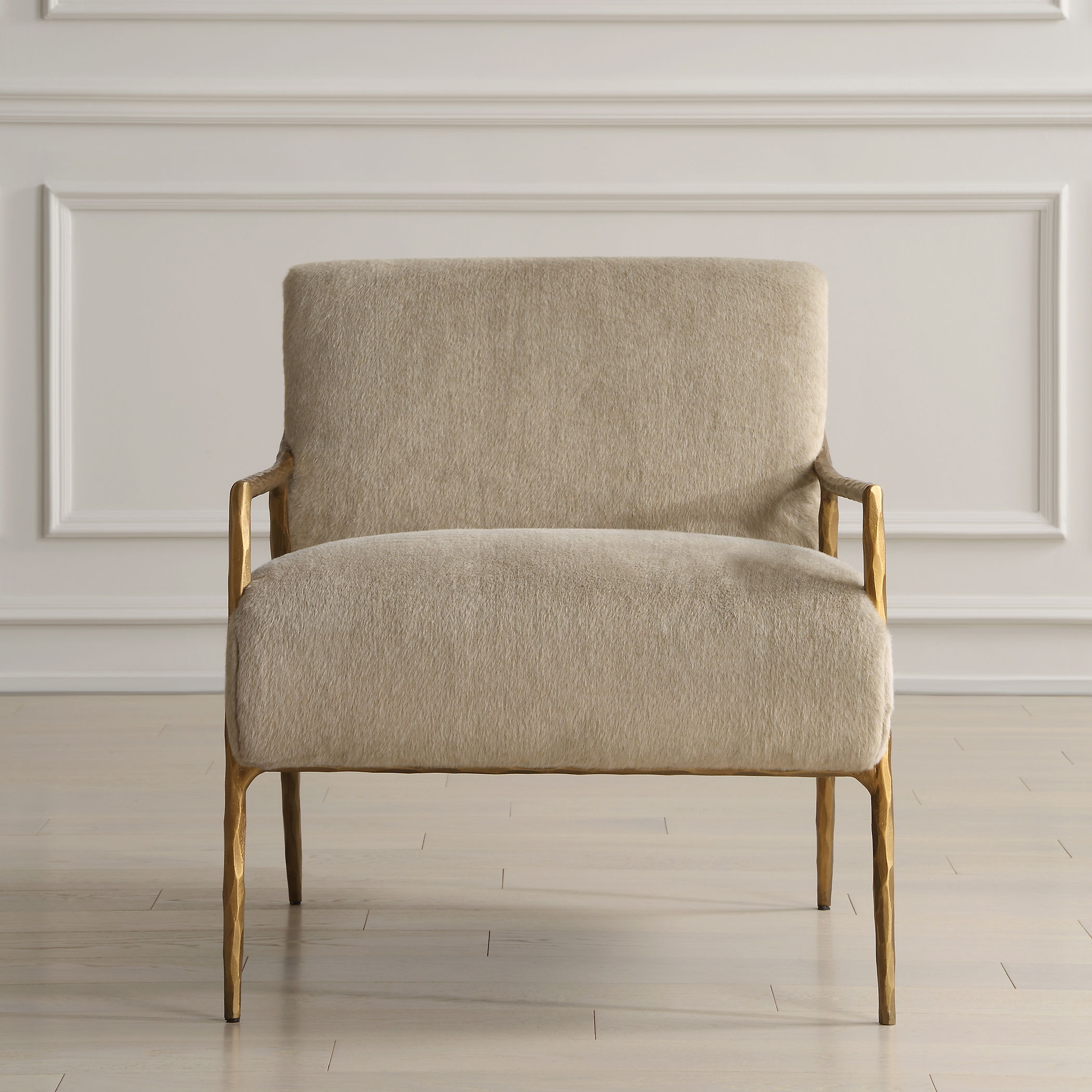 Kashmir Aged Gold Accent Chair large image 