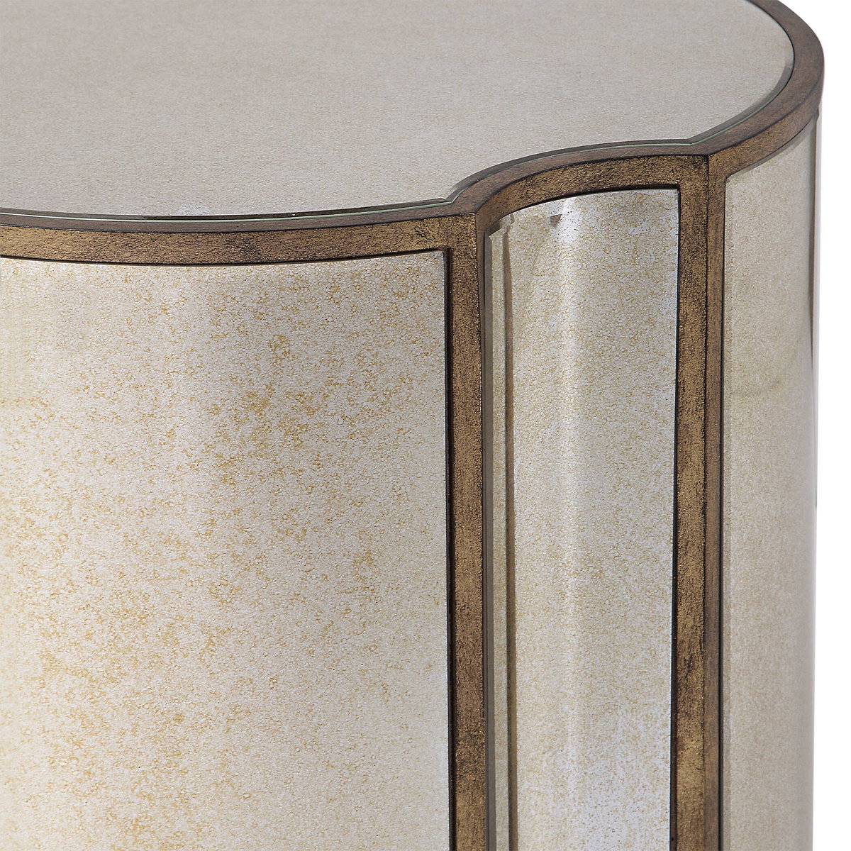 Harlow Mirrored Accent Table, Side & End Table by Uttermost, 20" width x 24" height x 20" depth View 5