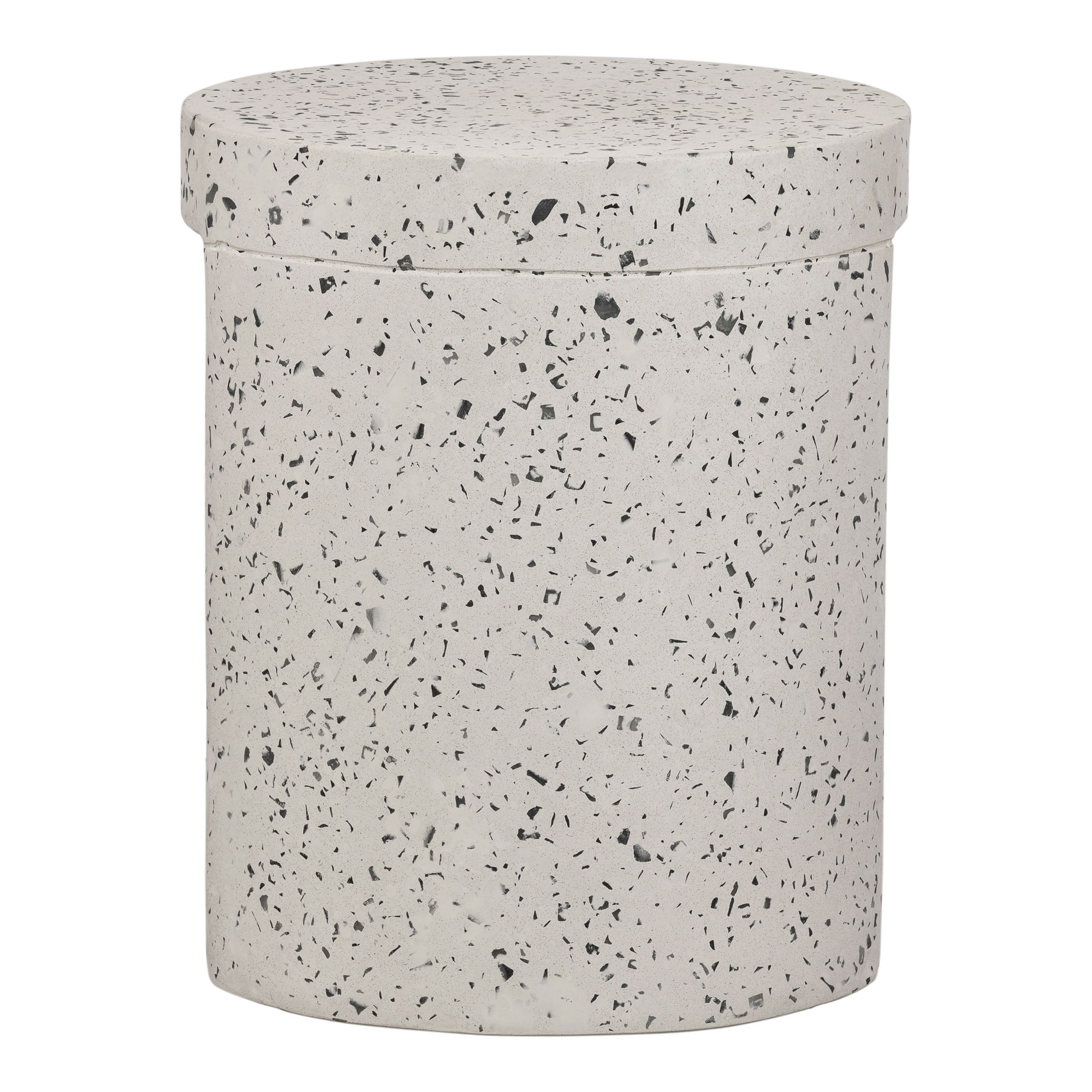 Lyon Outdoor Stool White Terrazzo, Outdoor Chair by Moe's Home, 1'3" width x 1'5.7" height x 1'3" depth View 3