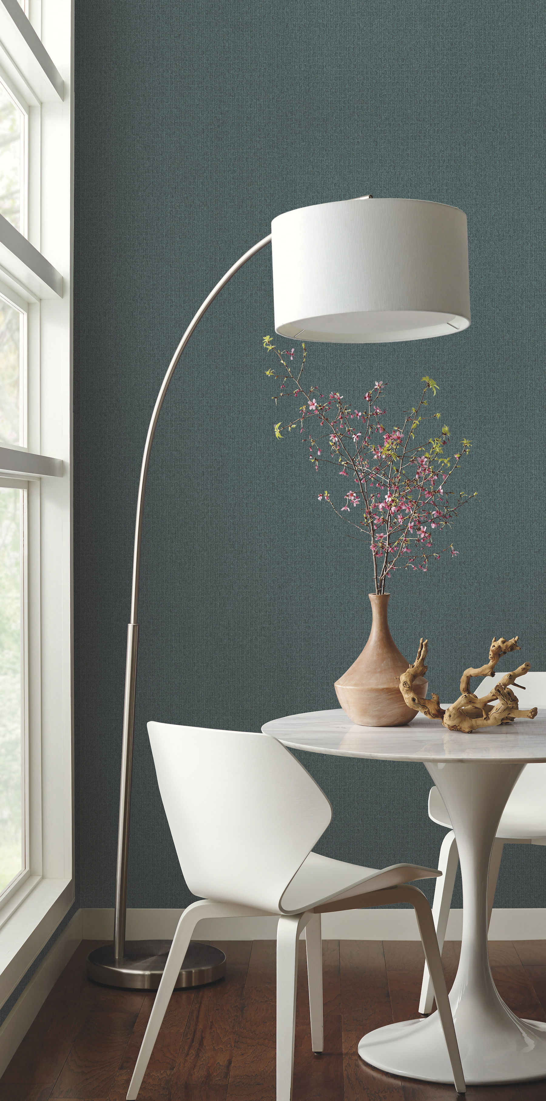 Tiled Hexagons Blue Wallpaper, by York Wall, 30' length x 2'2" width x 0.02" depth View 2