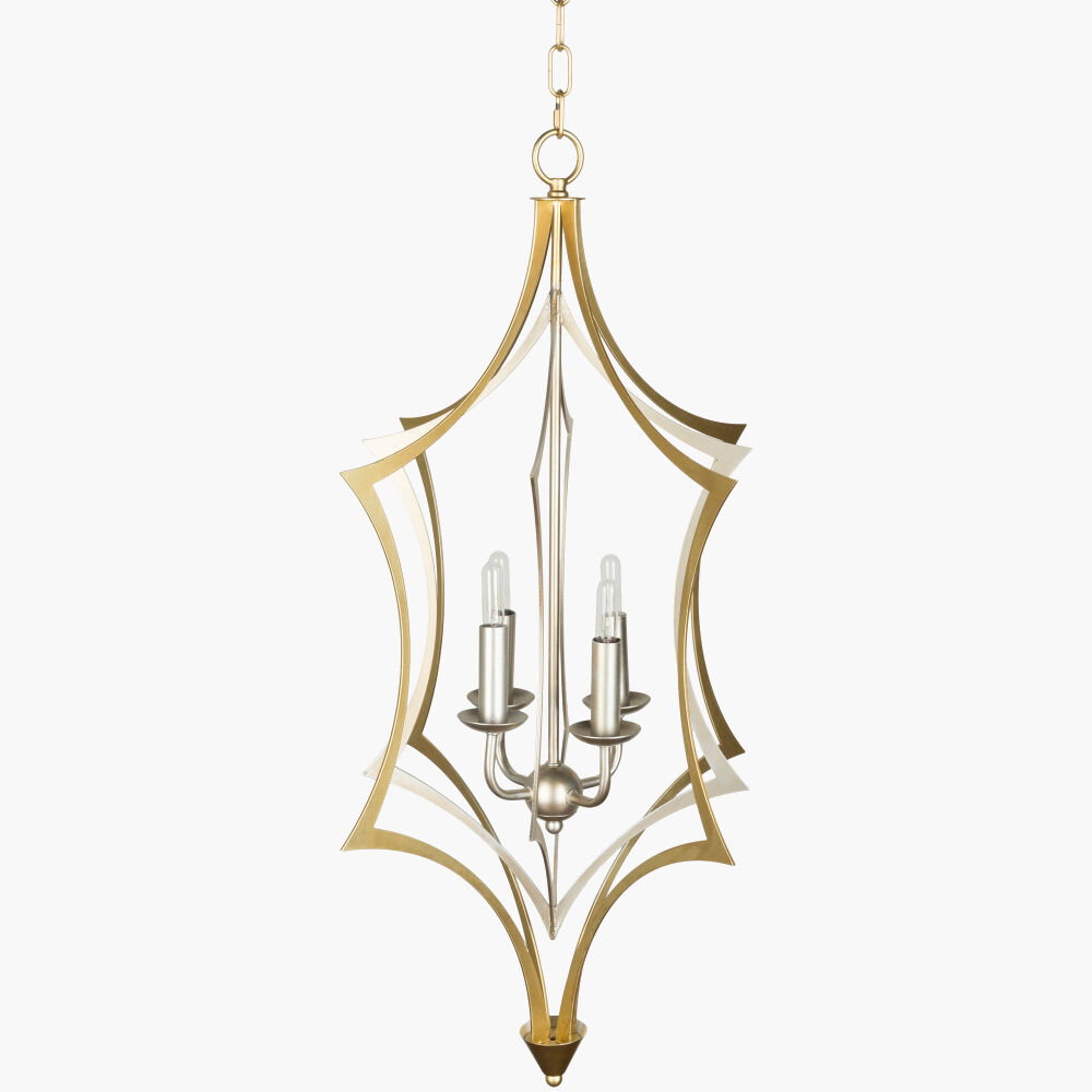 Clarion Chandelier, by Surya, 18" length x 18" width x 34" height
