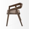 Nicholas Open Back Dining Arm Chair | Onyx Brown Wood, Dining Chair by Mercana, 20" length x 22" width x 30" height thumbnail 6
