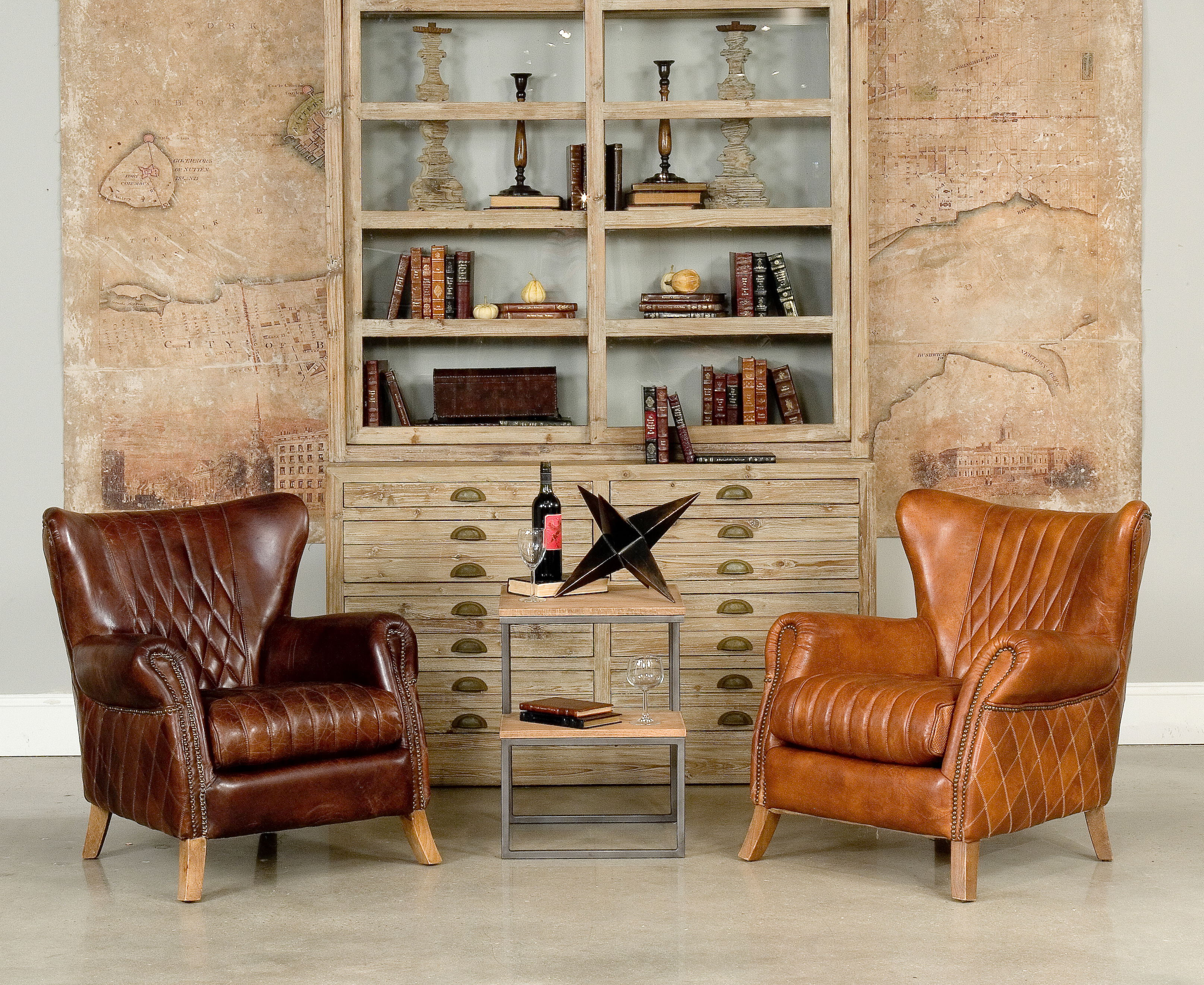 Bugatti Arm Chair, Seating by Sarreid, 33" length x 35" width x 35" height View 17