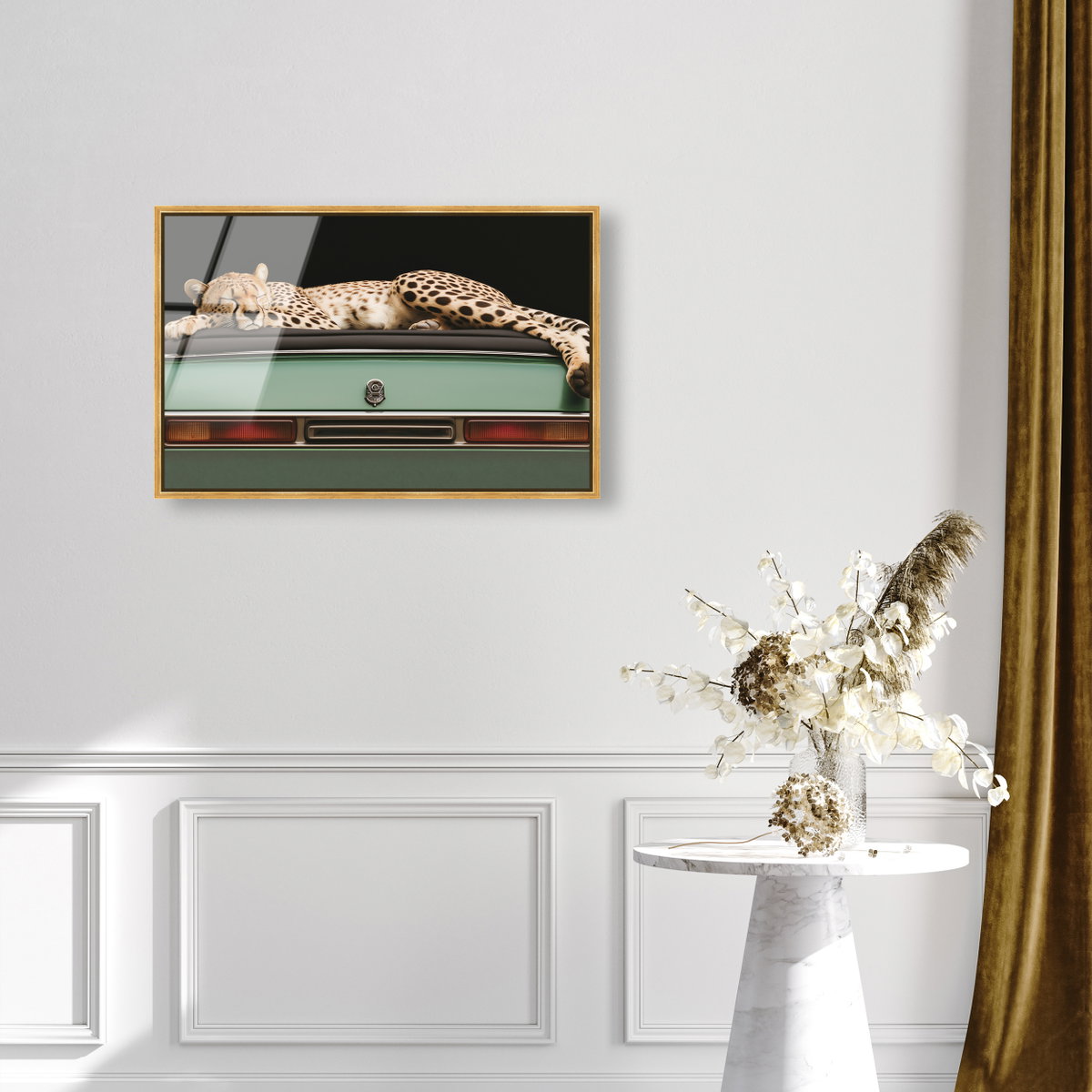 Sleepy Cadi Cheetah (No Embellishment), Art by Oliver Gal,  30x20 View 3