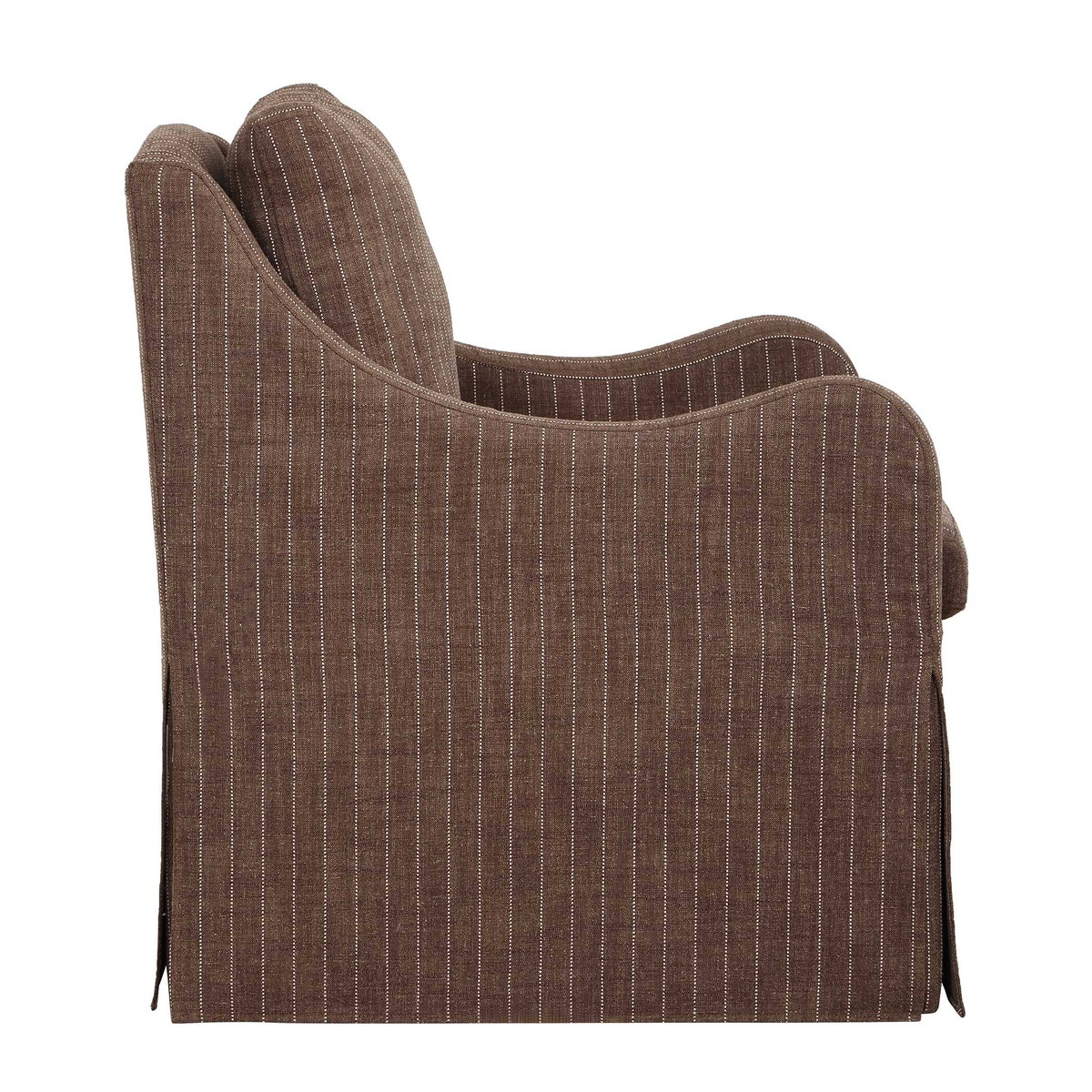 Luisa Pinstripe Swivel Chair, Accent Chair by Uttermost, 27.5" width x 35.5" height x 33.5" depth View 5