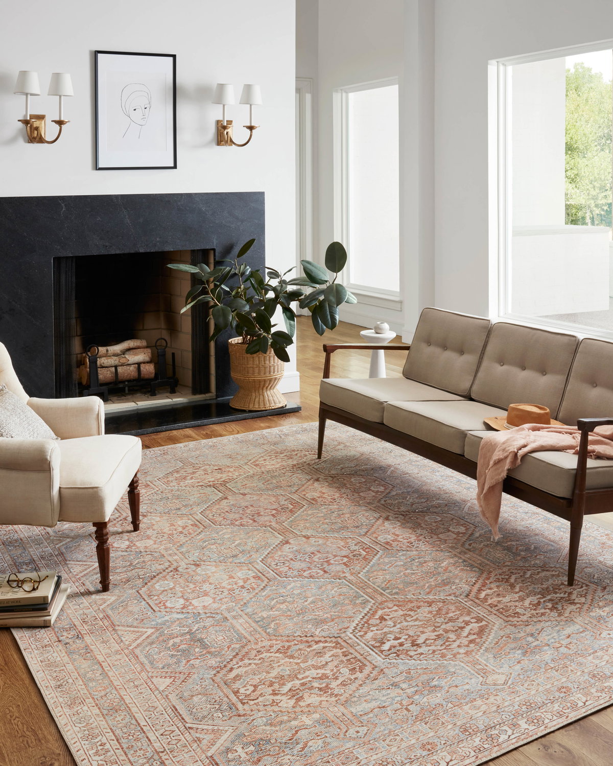 Chris Loves Julia x Loloi Jules Rug, 5' length x 7'6" width View 3