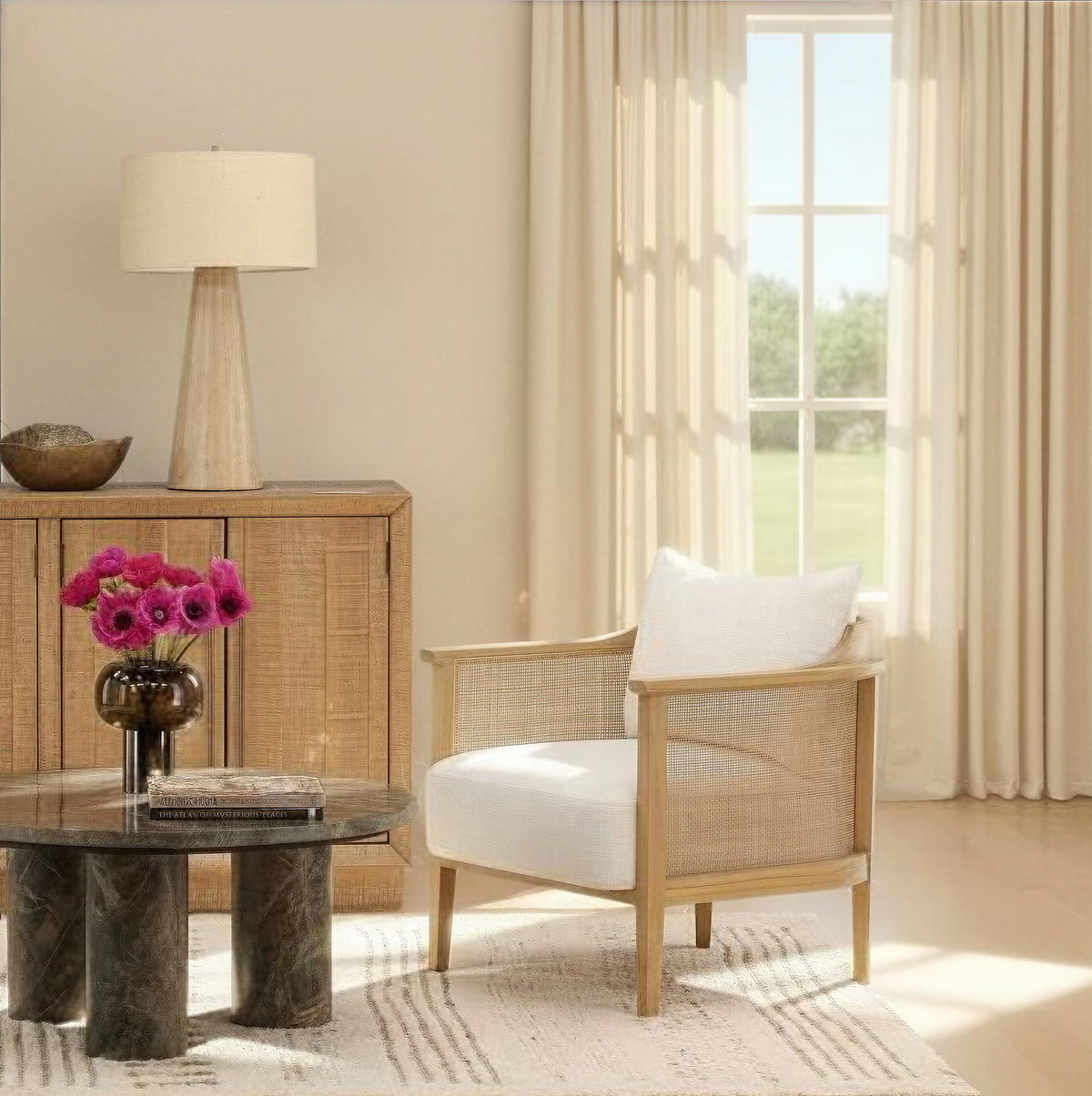 Miera Occasional Chair, Accent Chair by Dovetail, 27.75" width x 26.85" height x 31.5" depth View 8