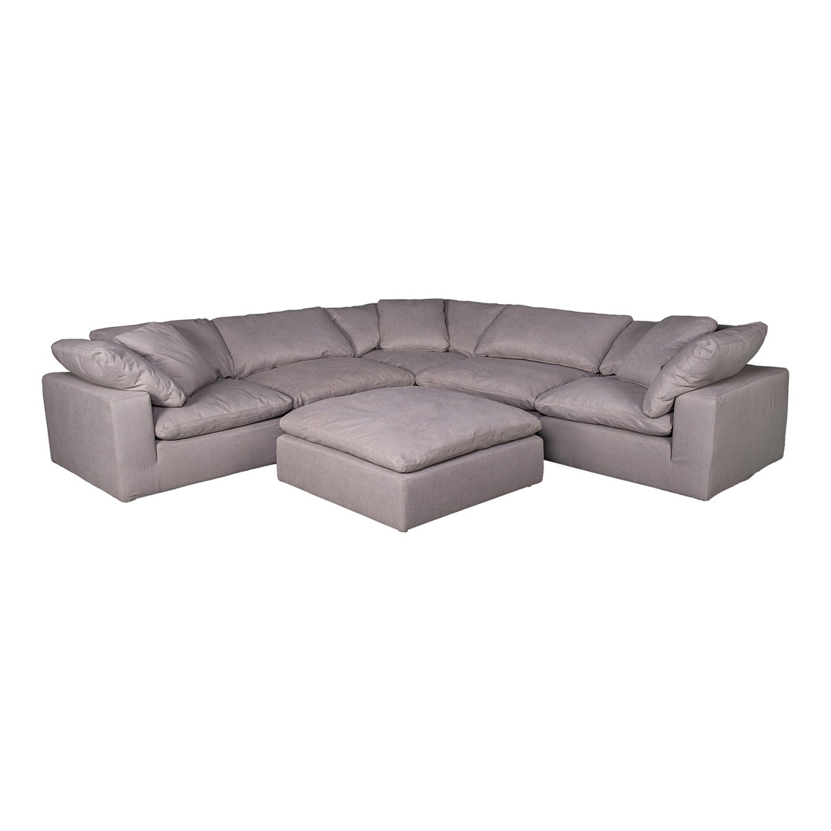 Clay Slipper Chair Light Grey, Accent Chair by Moe's Home, 44.5" width x 32.5" height x 44.5" depth View 9