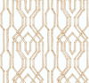 Oriental Lattice White & Gold Wallpaper thumbnail 0