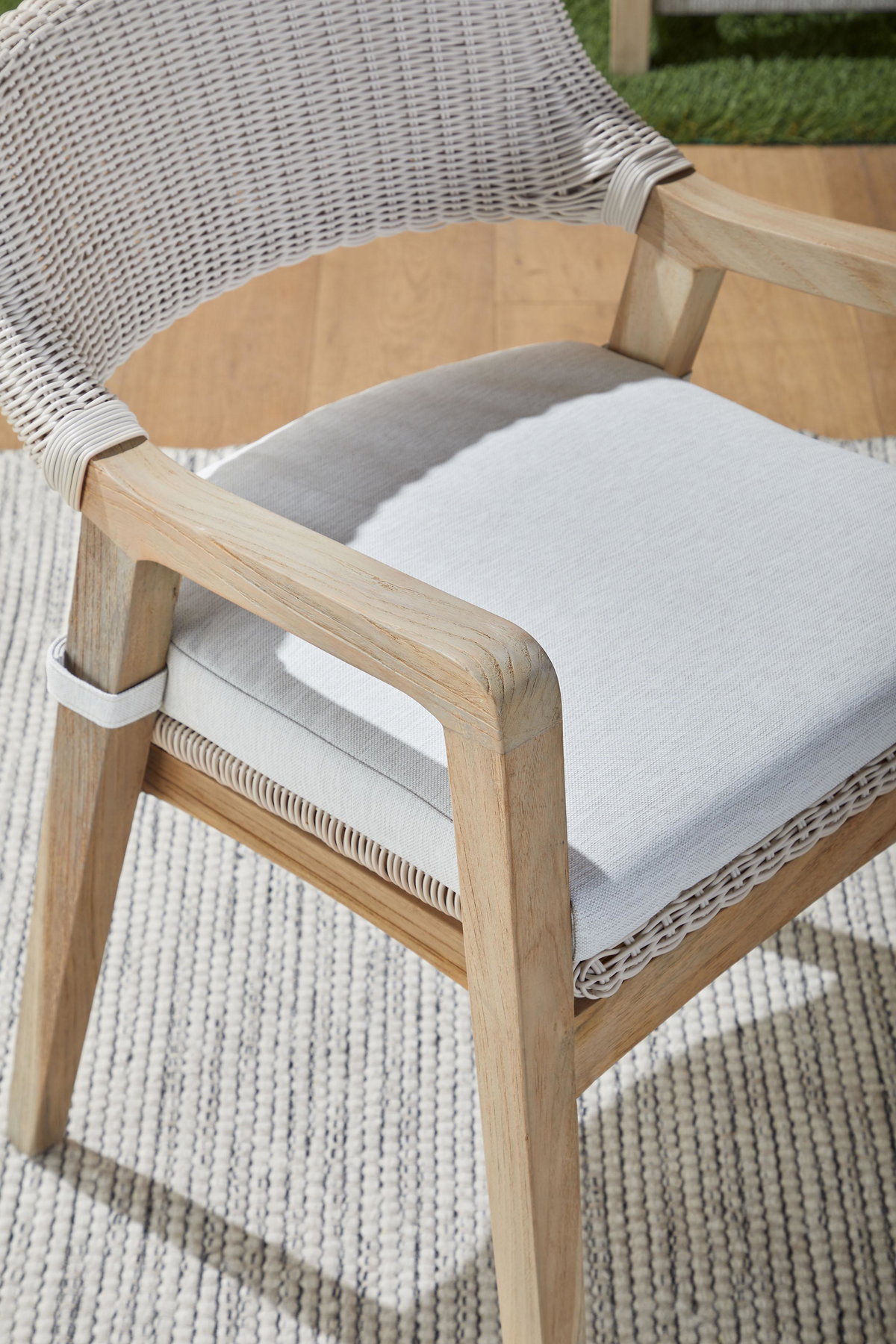 Lucia Outdoor Arm Chair, Dining Chair by Essentials for Living, 21.75" width x 31" height x 22" depth View 11