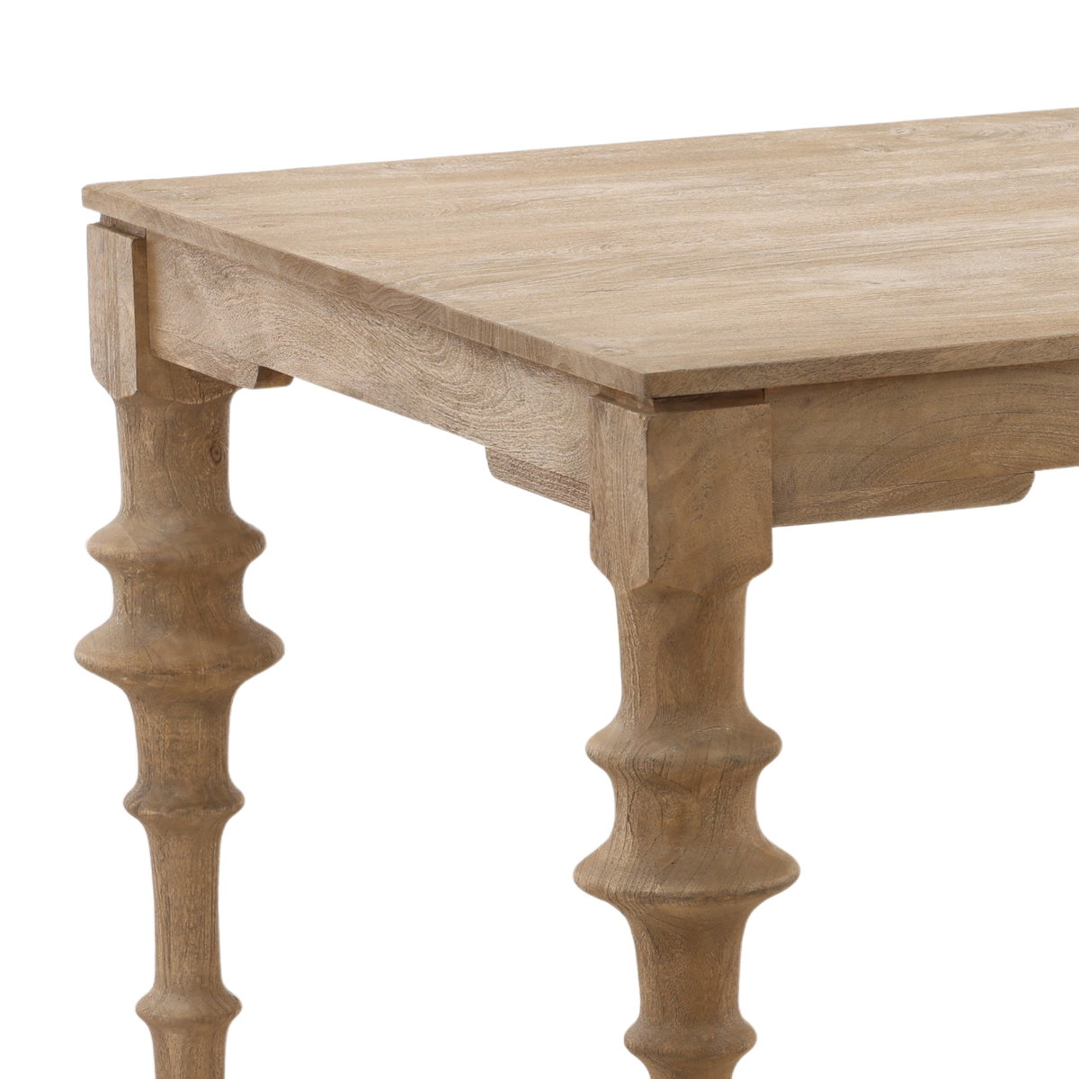 Savin Dining Table Natural, by Dovetail, 78" width x 30" height x 36" depth View 4
