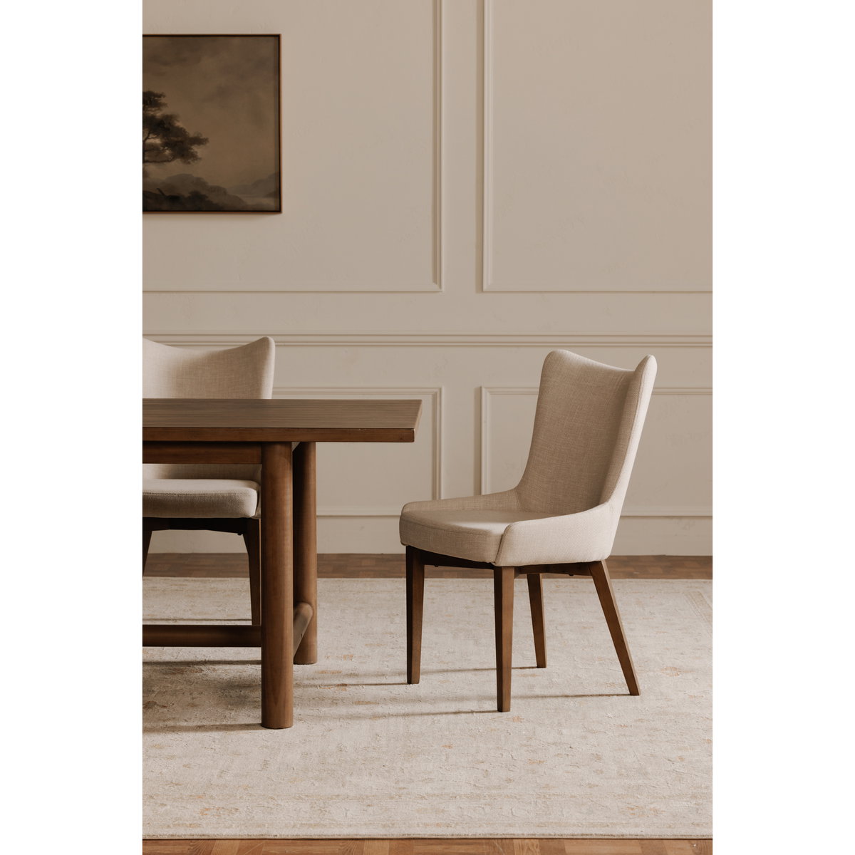 Potter Dining Chair Heather Beige, by Moe's Home, 21.7" width x 36" height x 26" depth View 6
