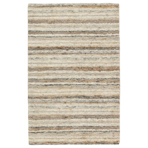 Tikka Handmade Striped Cream/ Gray Area Rug (10