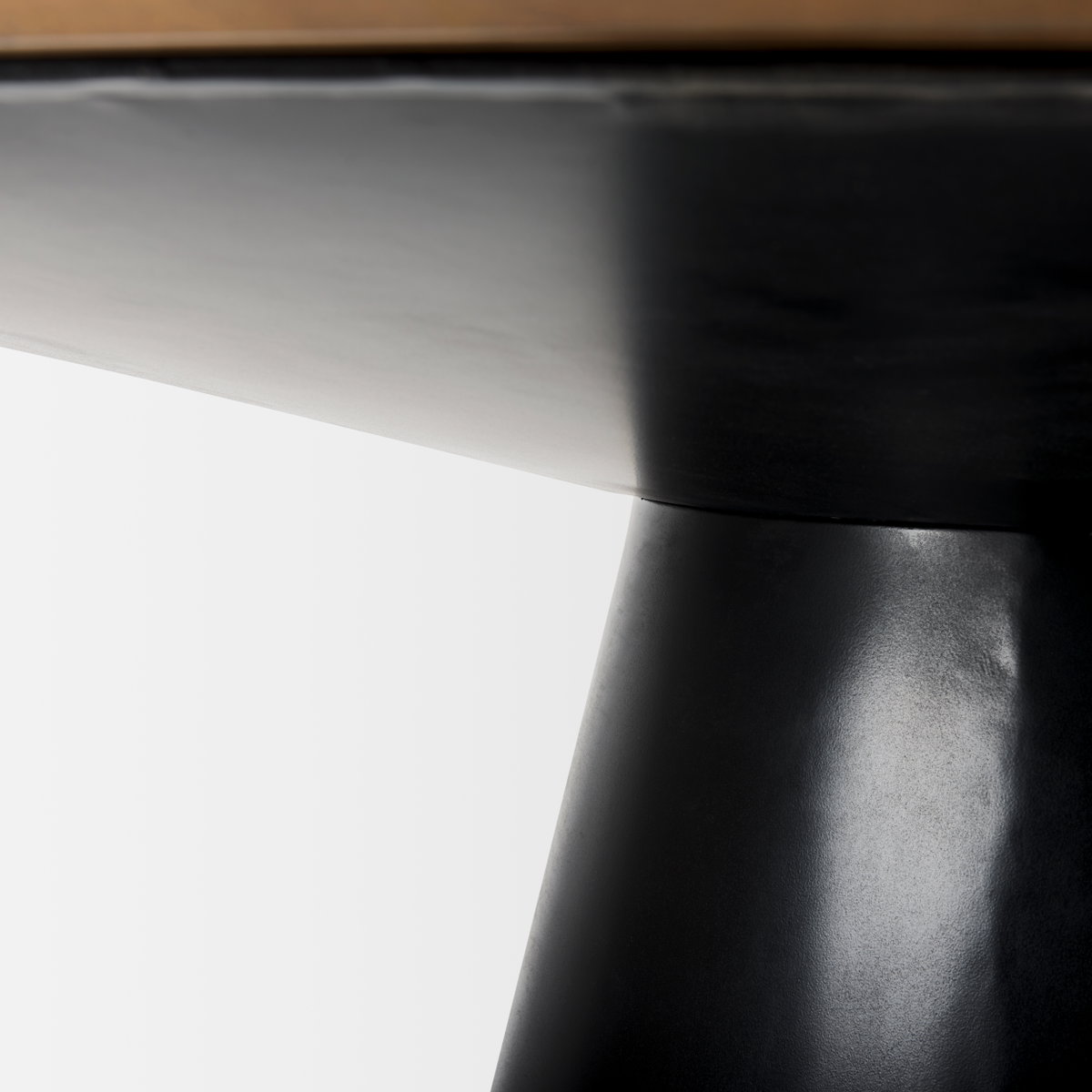 Mitchell 63'L x 63'W Pedestal Dining Table | Med Brown Wood & Black Metal | Seats 6, by Mercana, 63" length x 63" width x 31" height View 6