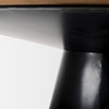 Mitchell 63'L x 63'W Pedestal Dining Table | Med Brown Wood & Black Metal | Seats 6, by Mercana, 63" length x 63" width x 31" height thumbnail 6