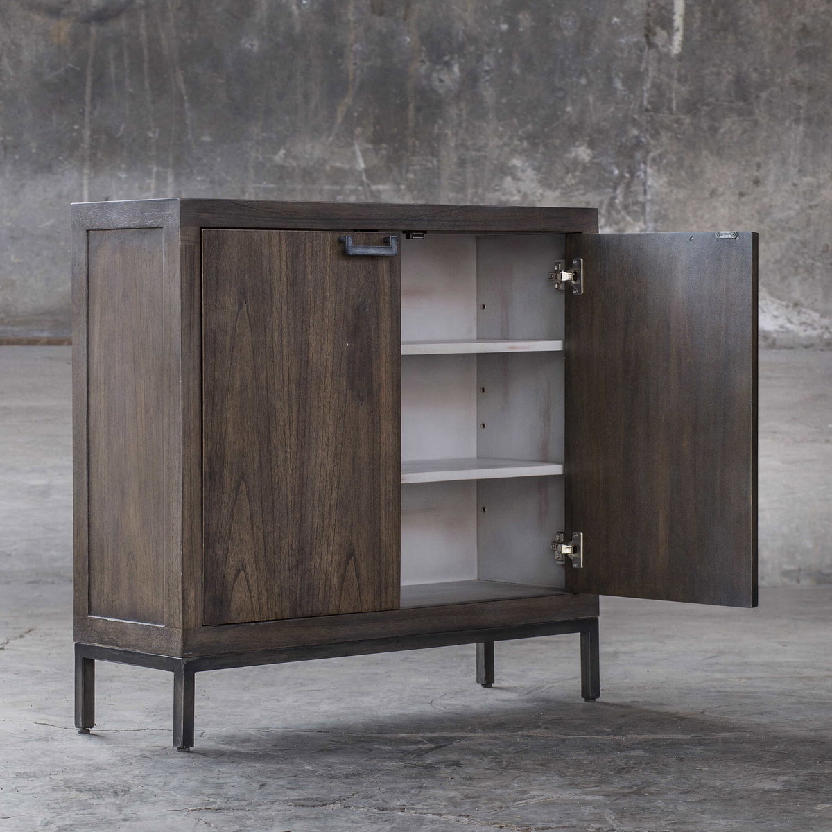 Nadie Light Walnut Console Cabinet, Console Table by Uttermost, 36" width x 34.5" height x 12" depth View 5