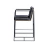 Stamford Backless 36in Seat Counter Stool | Black Leather with Metal, Counter & Bar Stool by Mercana, 18.7" length x 22.6" width x 36" height thumbnail 5