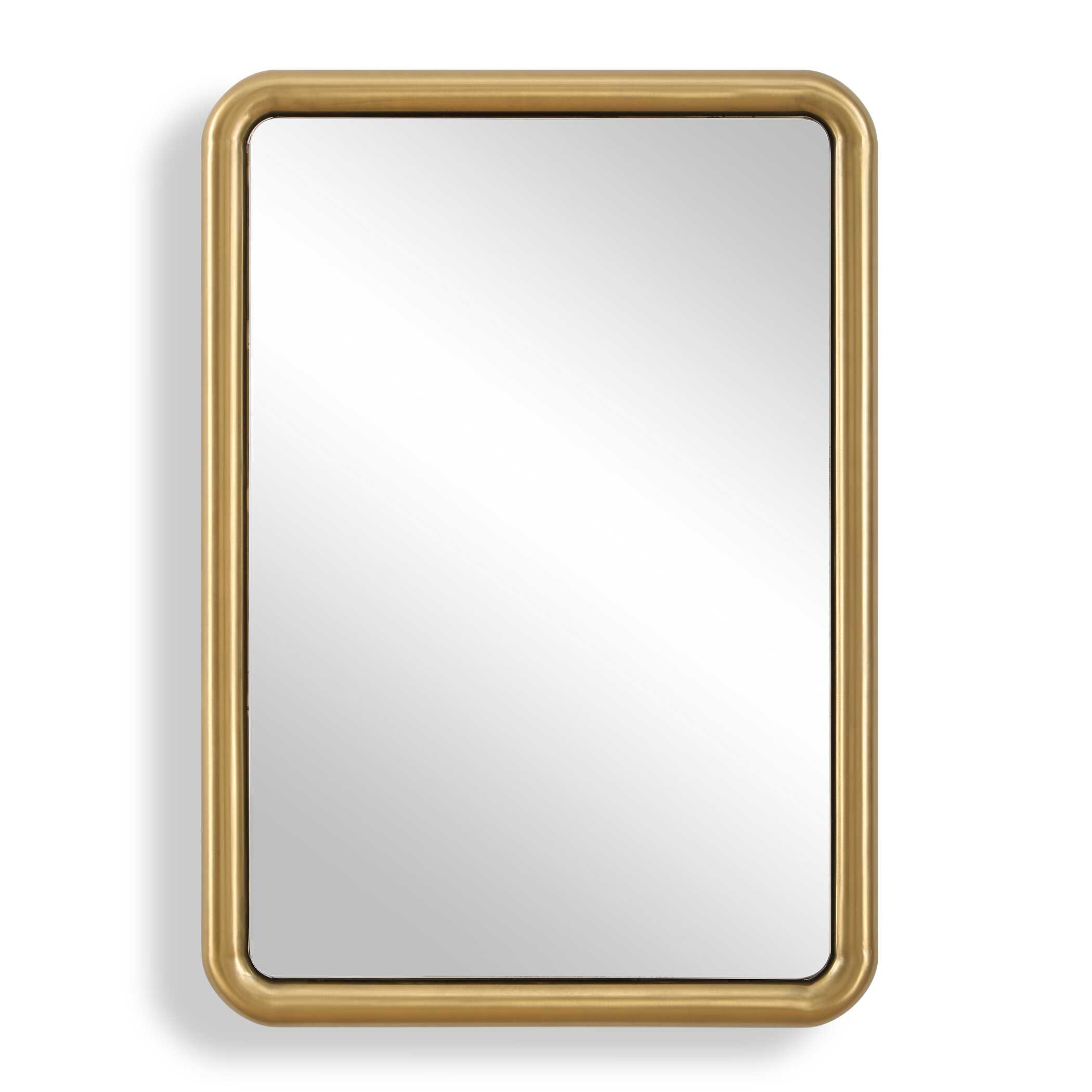 Atkinson Modern Brass Mirror, by Uttermost, 29" width x 41" height x 2" depth View 1