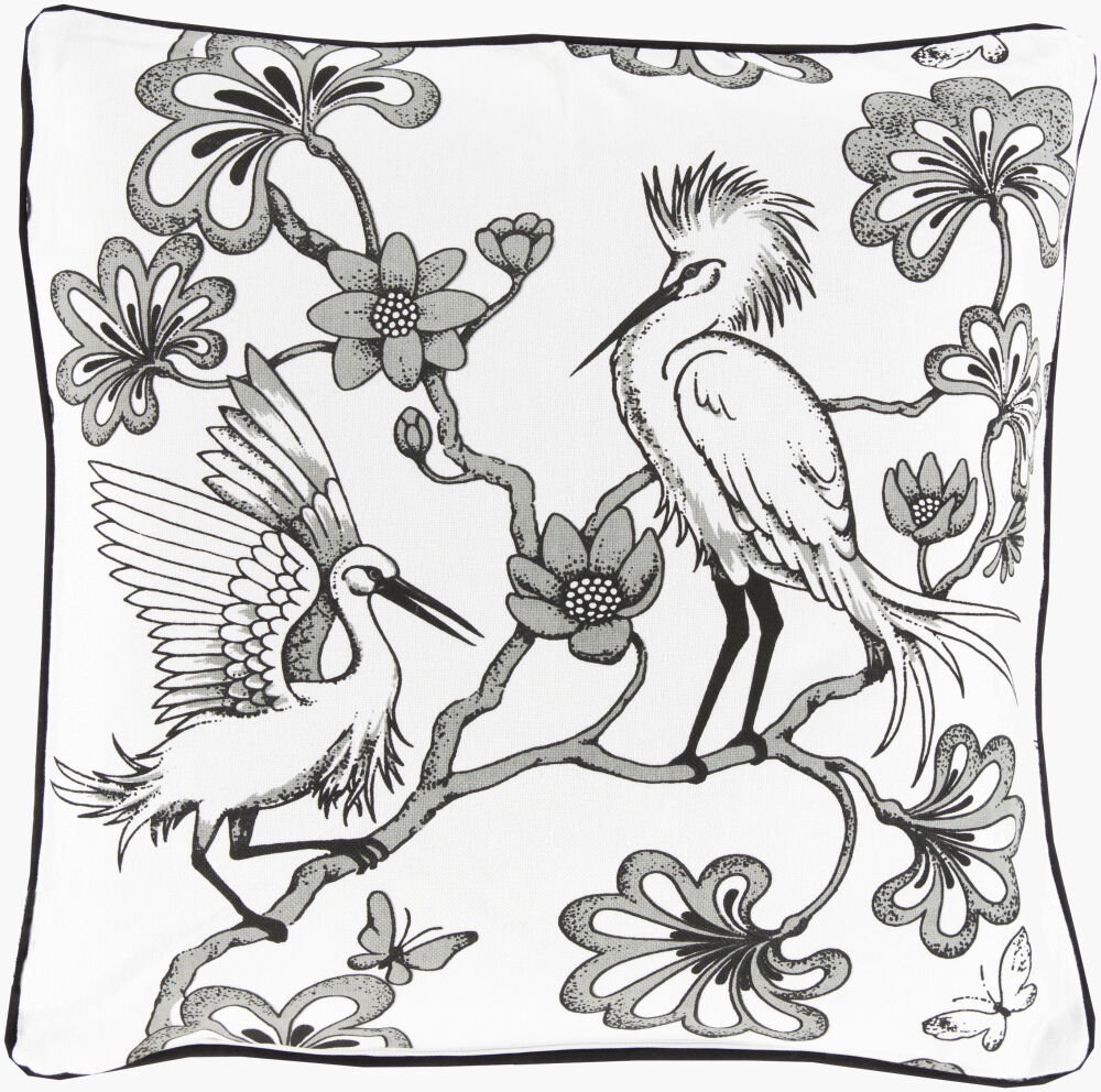 Egrets Accent Pillow, Decorative Pillow by Surya, 20" length x 20" width