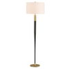 Stowe Satin Black Floor Lamp, by Uttermost, 18" width x 66.25" height x 18" depth thumbnail 1