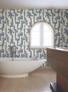 Modern Tribal Almond & Navy Wallpaper thumbnail 2