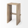 Aida Backless 30in Seat Bar Stool | Light Brown, Counter & Bar Stool by Mercana, 18.5" length x 14" width x 30" height thumbnail 6