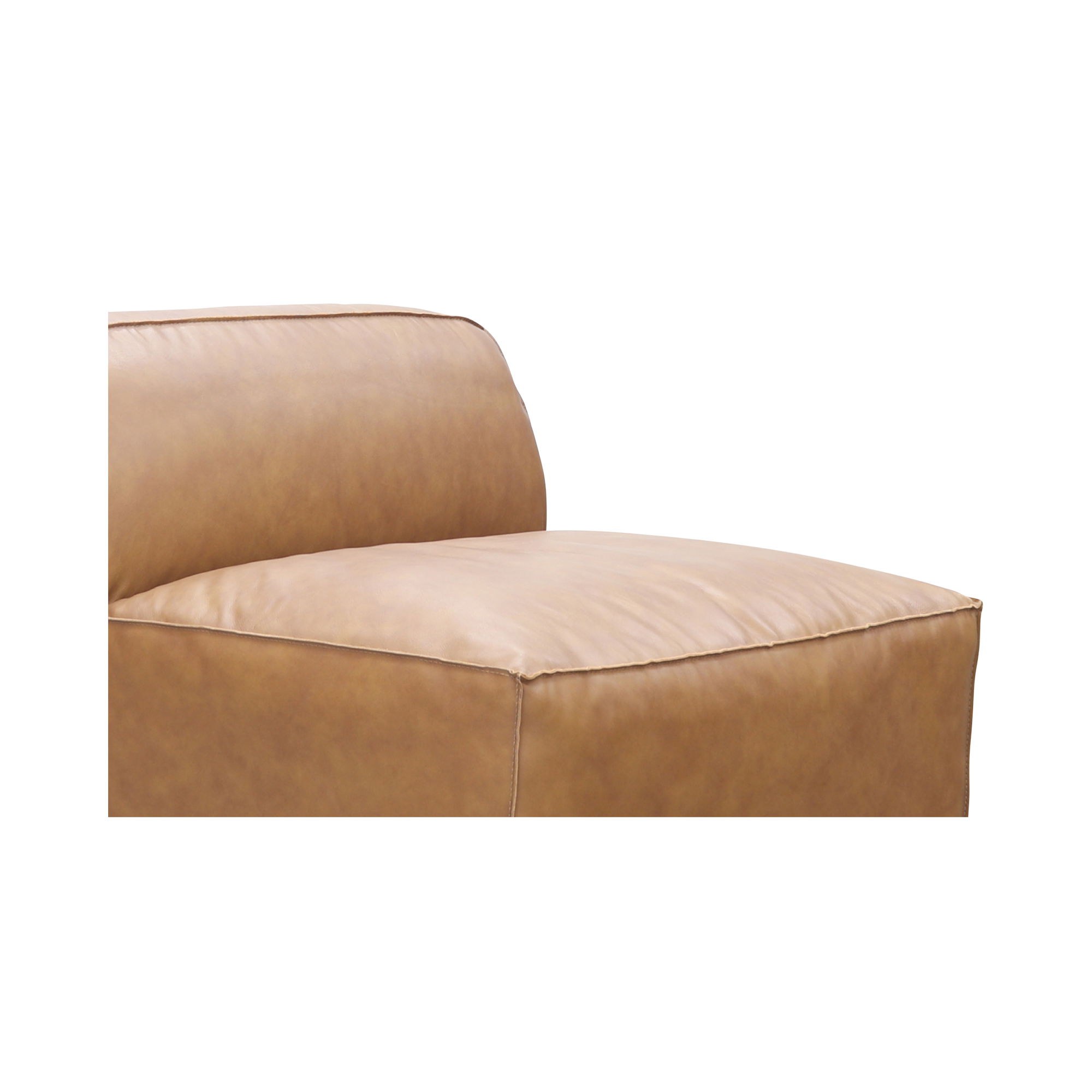 Form Slipper Chair Sonoran Tan Leather, Accent Chair by Moe's Home, 31" width x 26" height x 40.5" depth View 5
