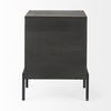 Arelius 20L x 18W x 26H Black-Brown Wood with Black Metal Frame End/Side Table thumbnail 6