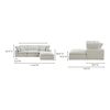 Terra Condo Lounge Modular Sectional Coastside Sand, Sectional Sofa by Moe's Home, 114" width x 32" height x 76" depth thumbnail 6