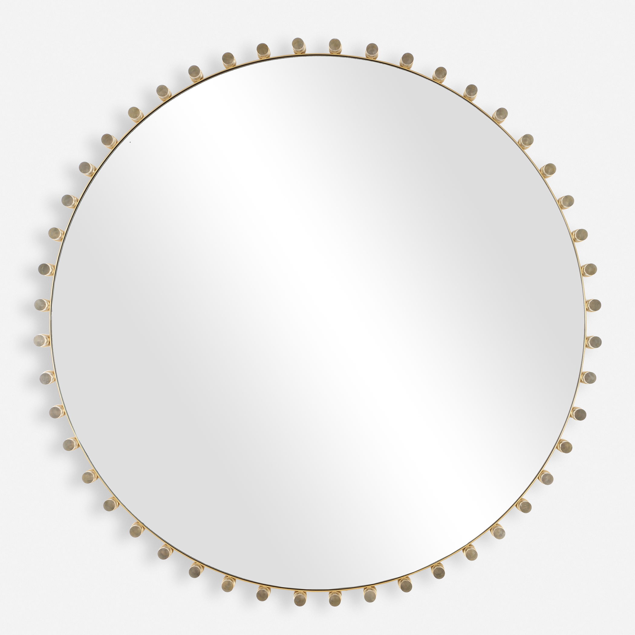 Avelyne Round Mirror, by Uttermost, 37.25" width x 37.25" height x 2.37" depth View 1