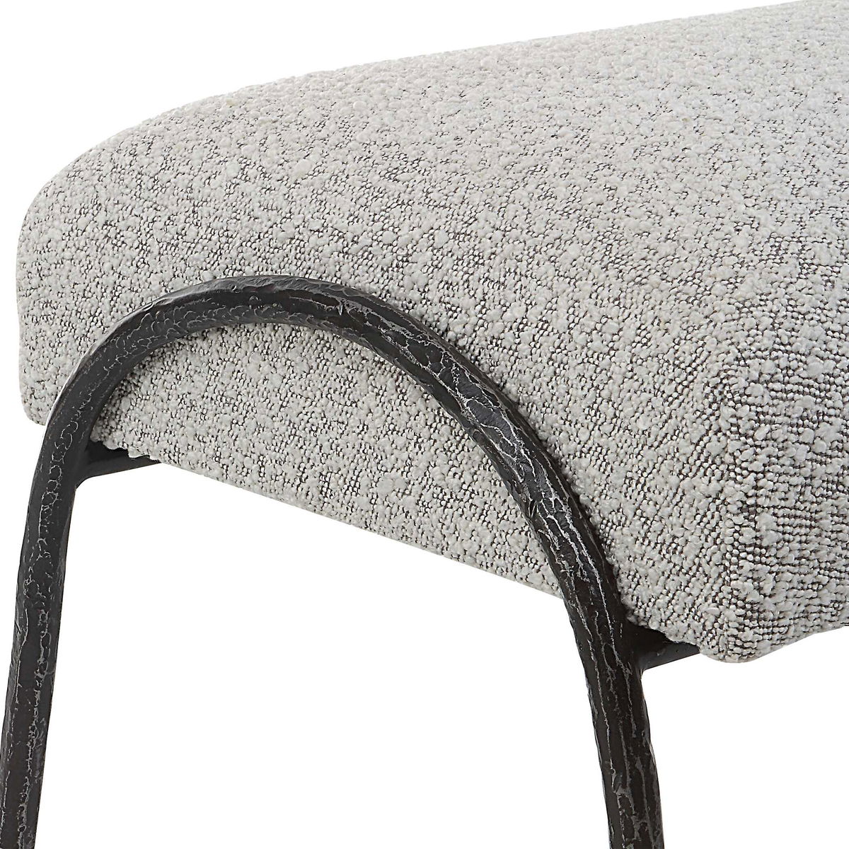Jacobsen Modern Gray Bench, Benche by Uttermost, 56" width x 20" height x 19" depth View 8