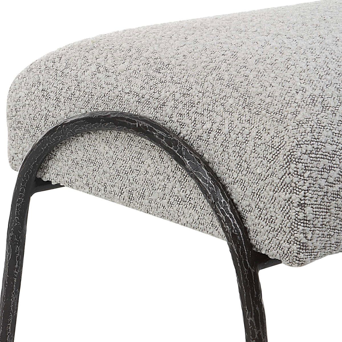 Jacobsen Modern Gray Bench, Furniture by Uttermost, 56" width x 20" height x 19" depth View 8