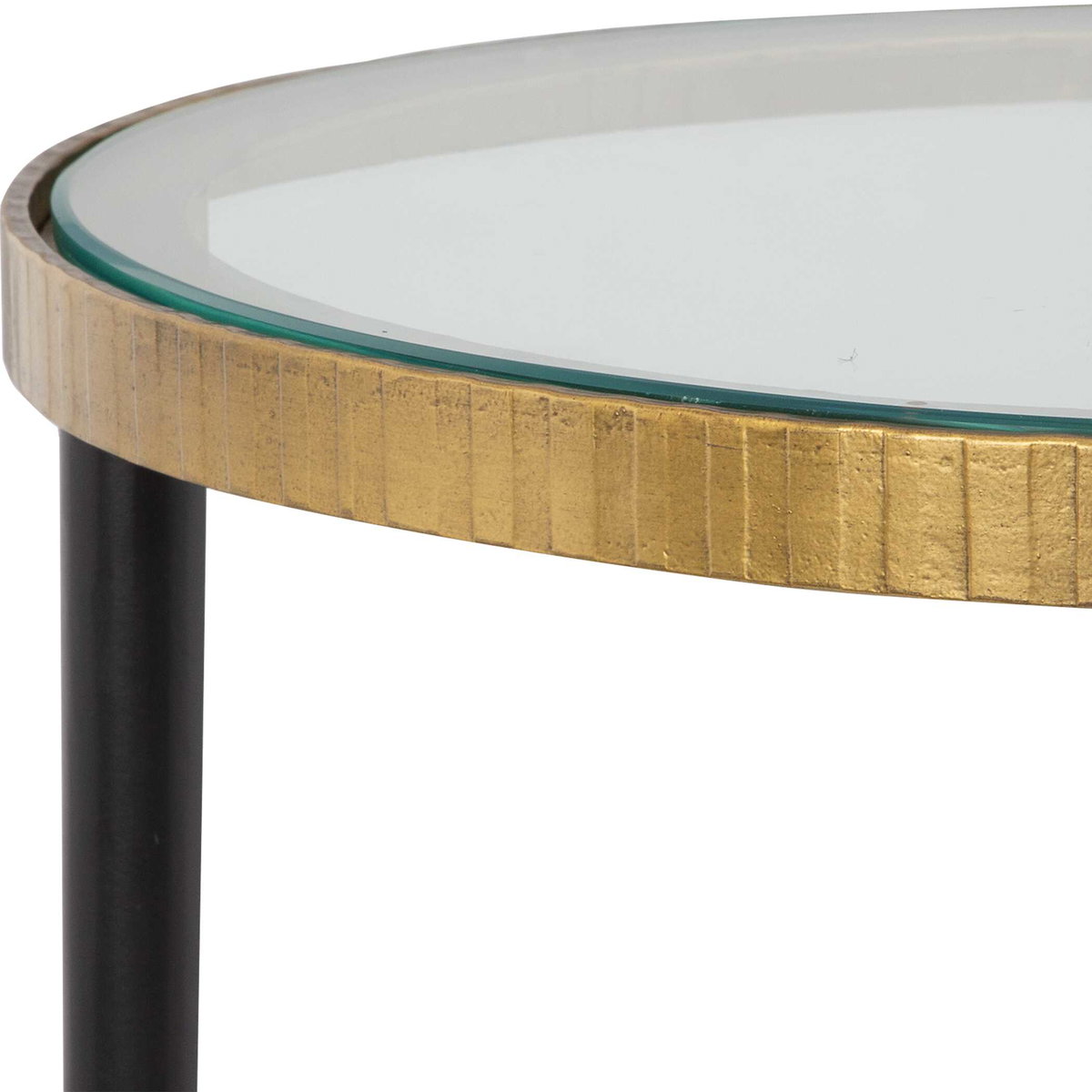 Stiletto Antique Gold Side Table, Side & End Table by Uttermost, 17" width x 22" height x 17" depth View 5